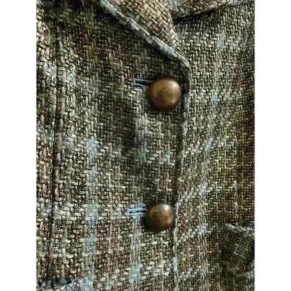 Women's Tweed Blazer - Green by - Picture 4 of 15